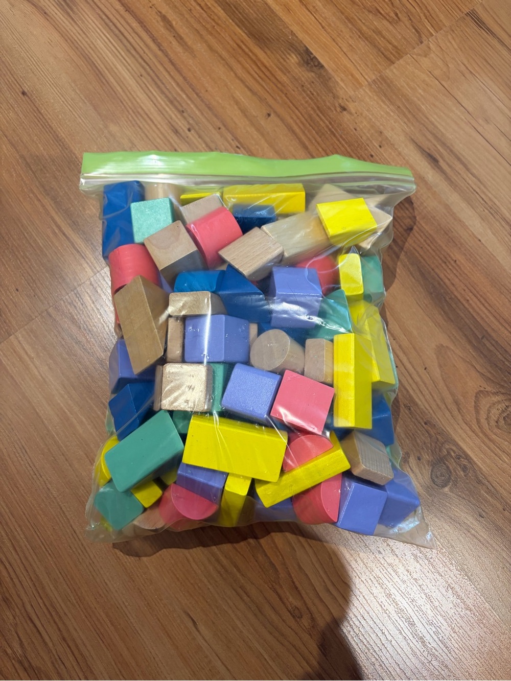 Colorful Wooden Building Blocks Set for Kids - Multicolor